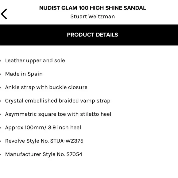 Stuart Weitzman NUDIST GLAM 100 HIGH SHINE Sandal High Heel - Picture 16 of 16